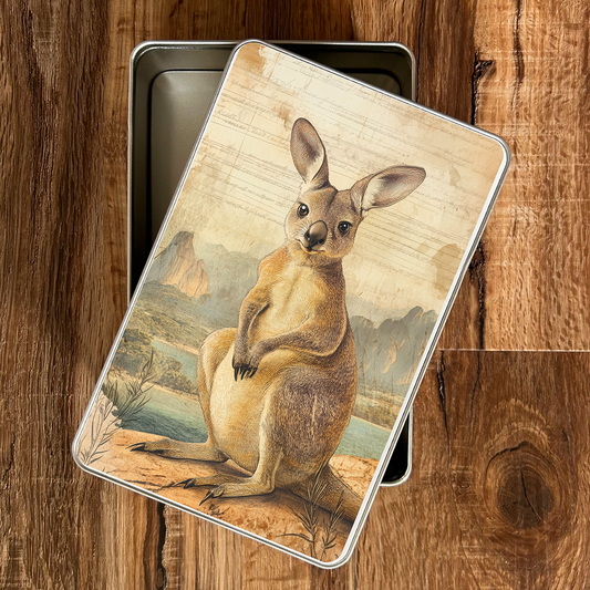 Australian Kangaroo on Piccola Gift Tin