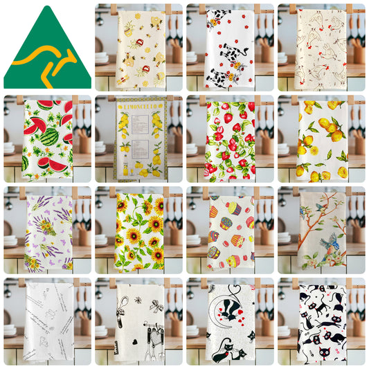 Piccola Cotton Tea Towels Designed in Italy Made in Australia