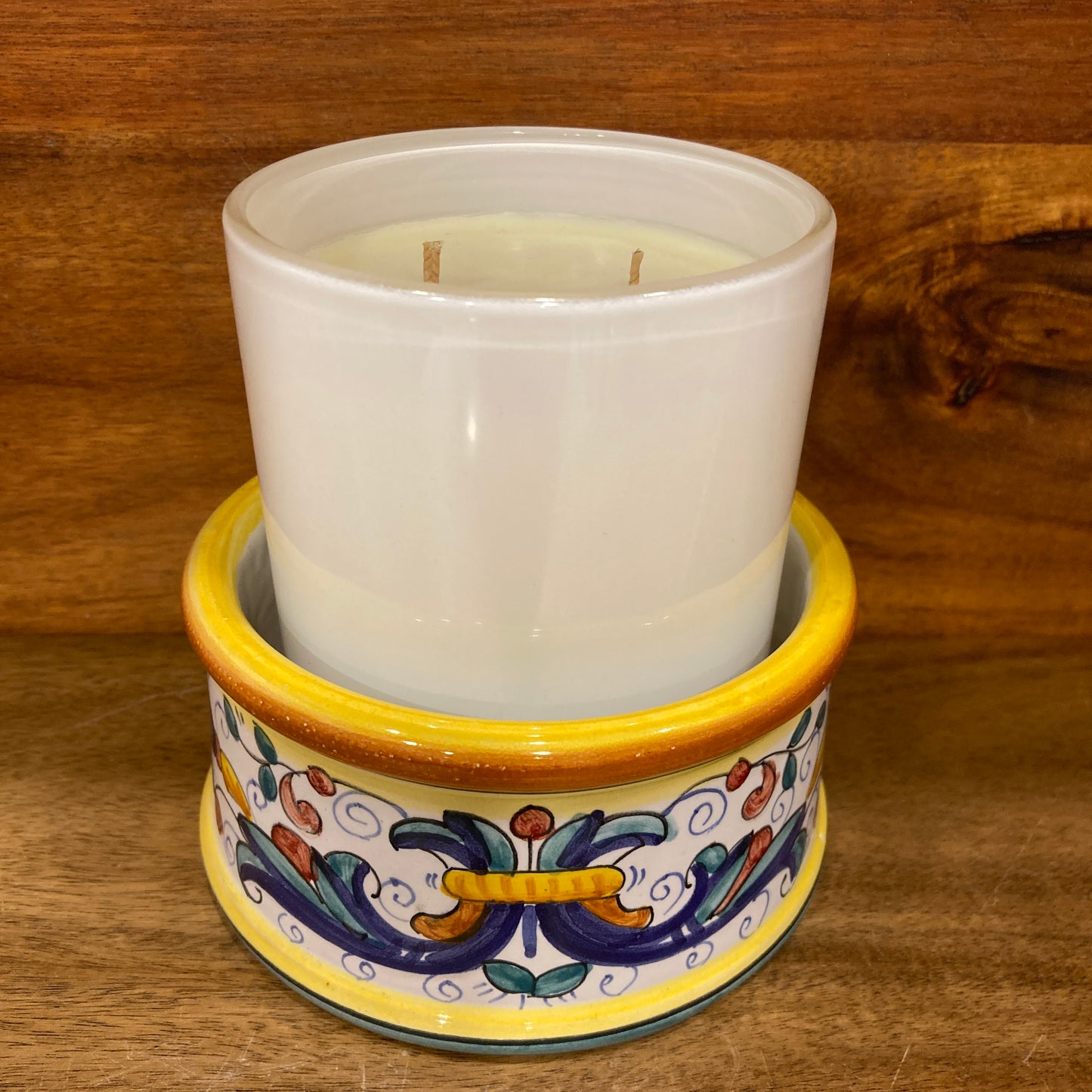 Ricco Deruta Piccola Italian ceramic majolica wine coaster candle coaster diffuser coaster Made in Italy 2