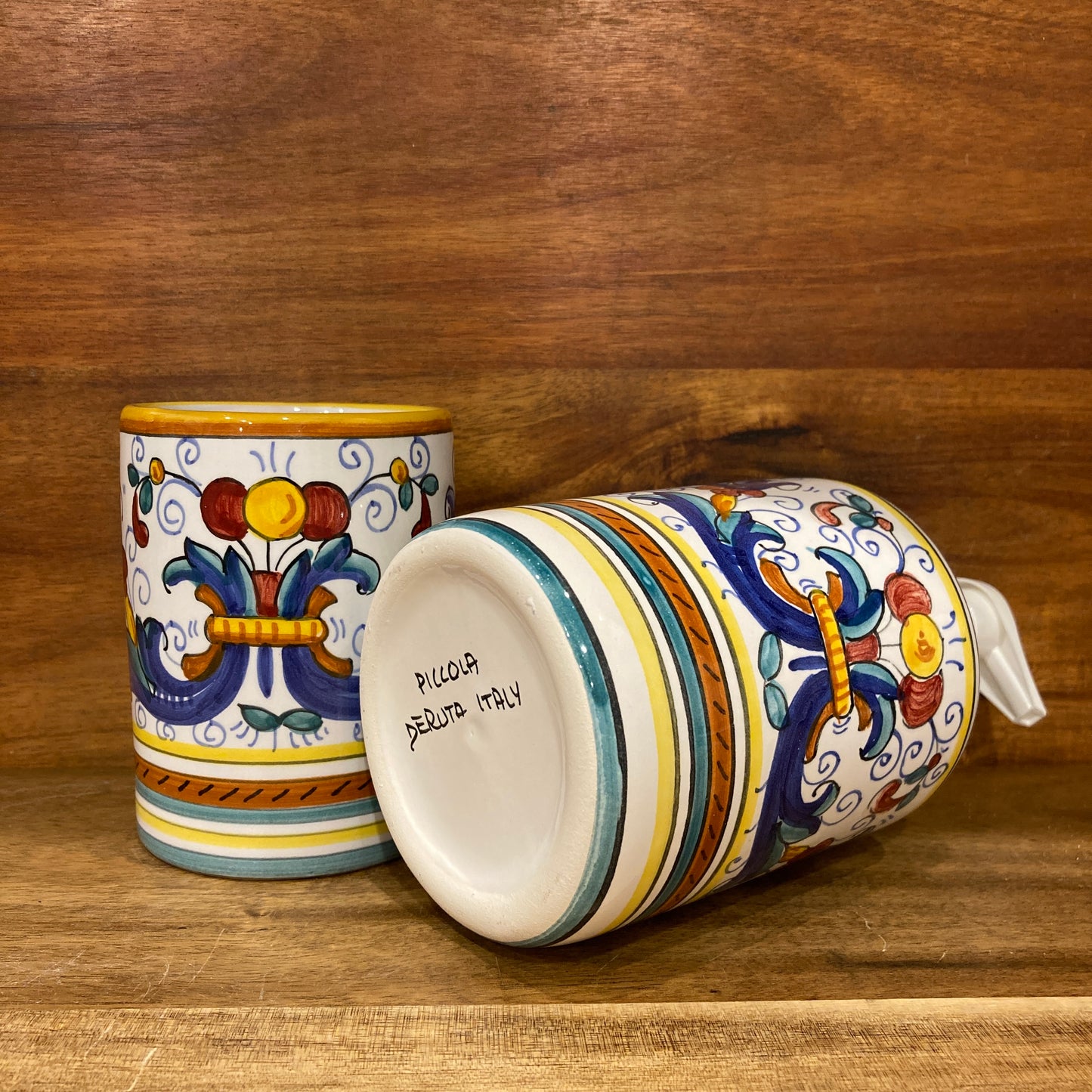 Ricco Deruta Majolica Italian Ceramic Decorative toothbrush Holder Made in Italy 3
