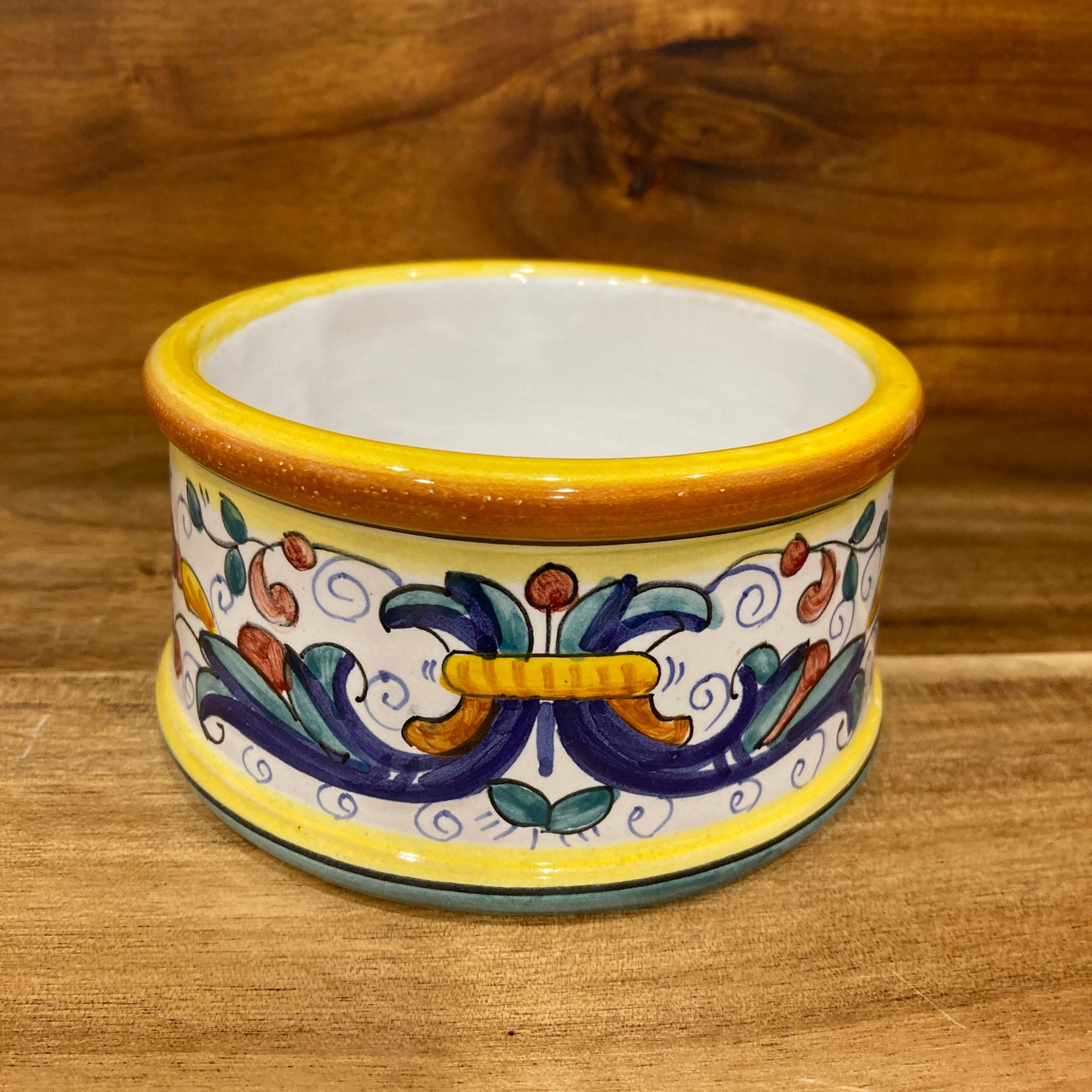 Ricco Deruta Piccola Italian ceramic majolica wine coaster candle coaster diffuser coaster Made in Italy 1