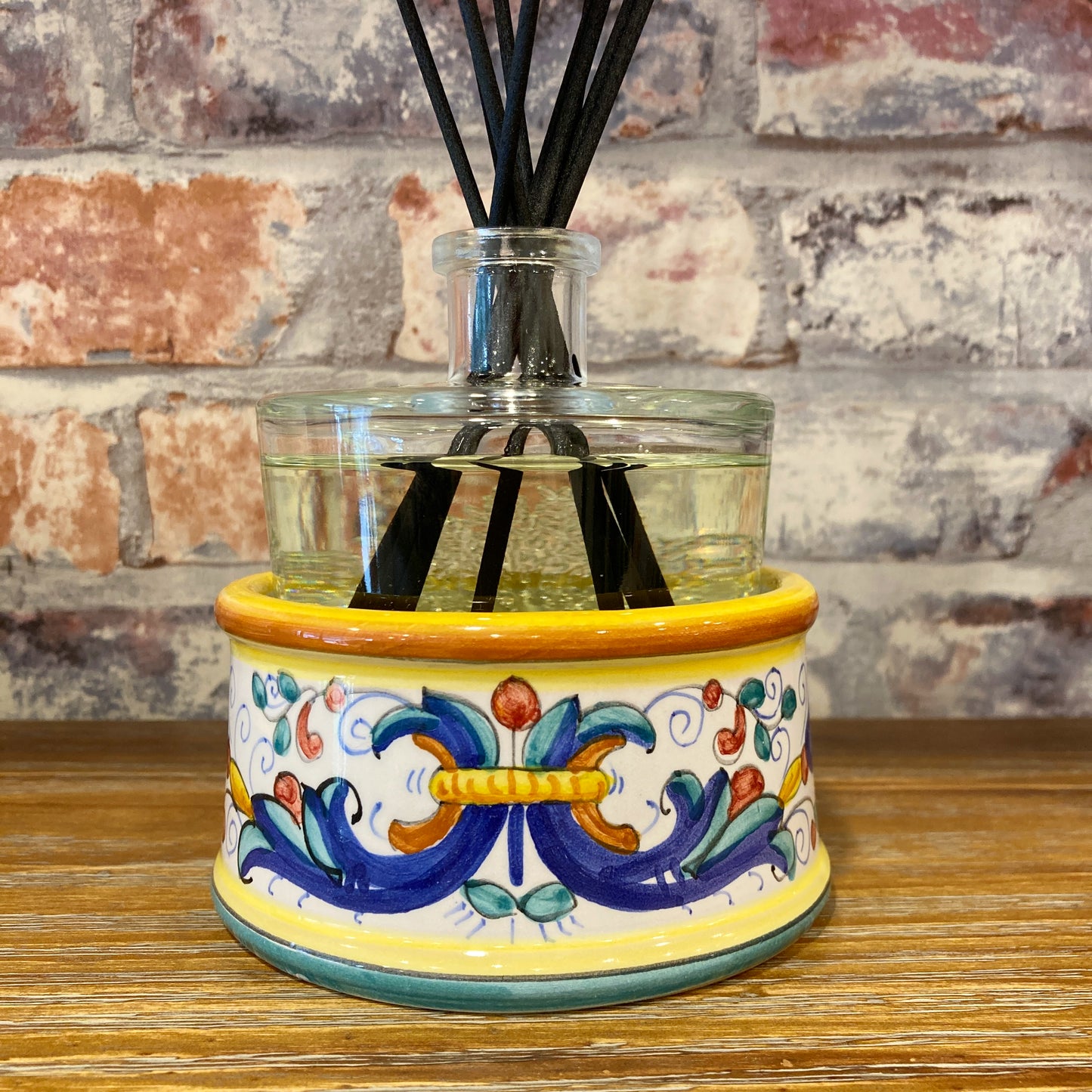 Ricco Deruta Piccola Italian ceramic majolica wine coaster candle coaster diffuser coaster Made in Italy 1