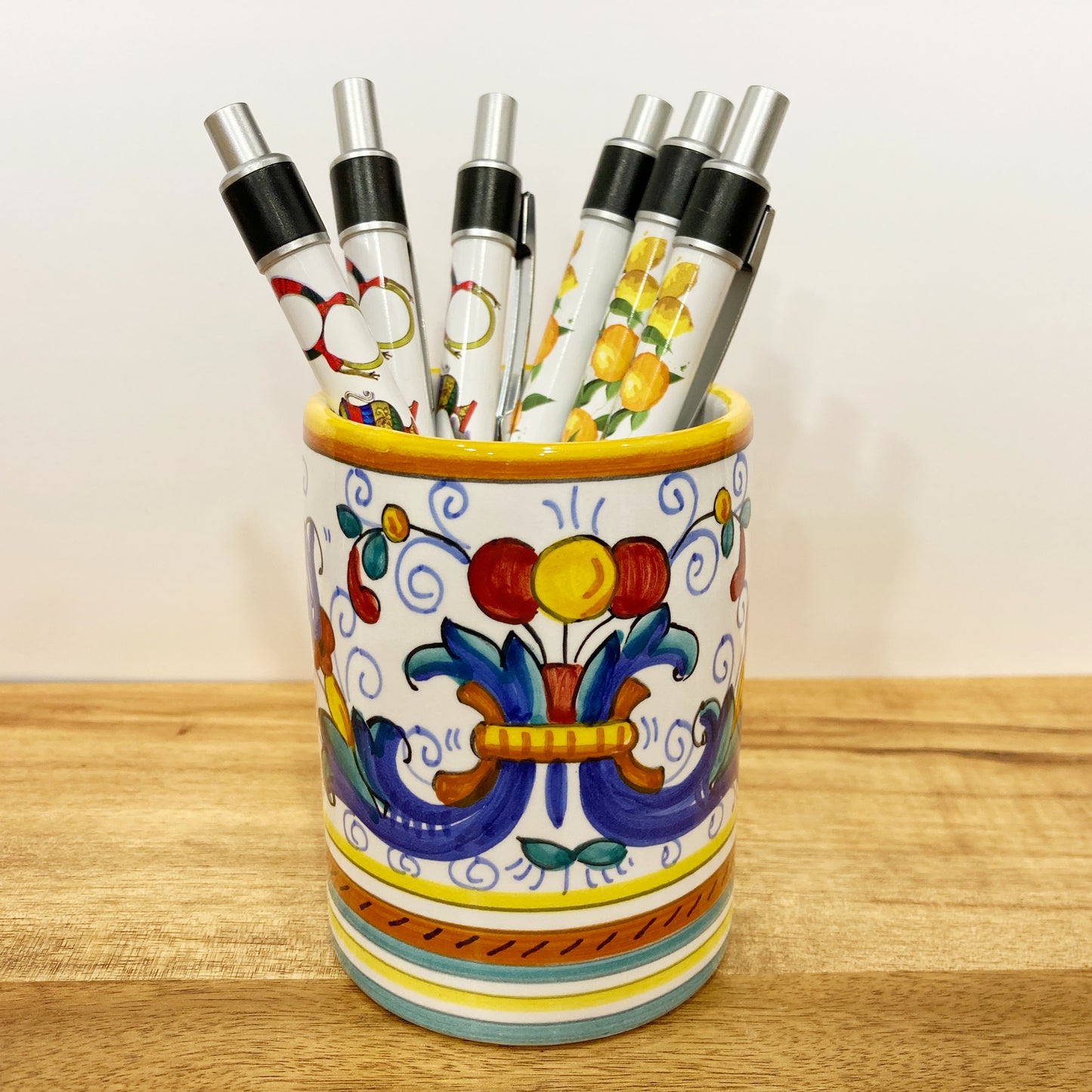 Ricco Deruta Majolica Italian Ceramic Decorative Pen Holder Made in Italy 2