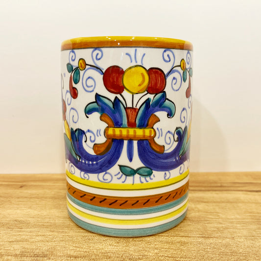 Ricco Deruta Majolica Italian Ceramic Decorative Tooth Brush Holder Made in Italy 1