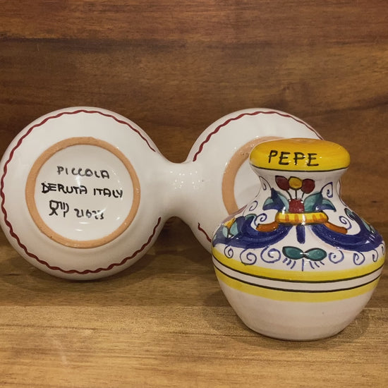 Ricco Deruta Majolica Italian Ceramic Salt and Pepper Shaker Set at Piccola The Italian Gift Co. 9